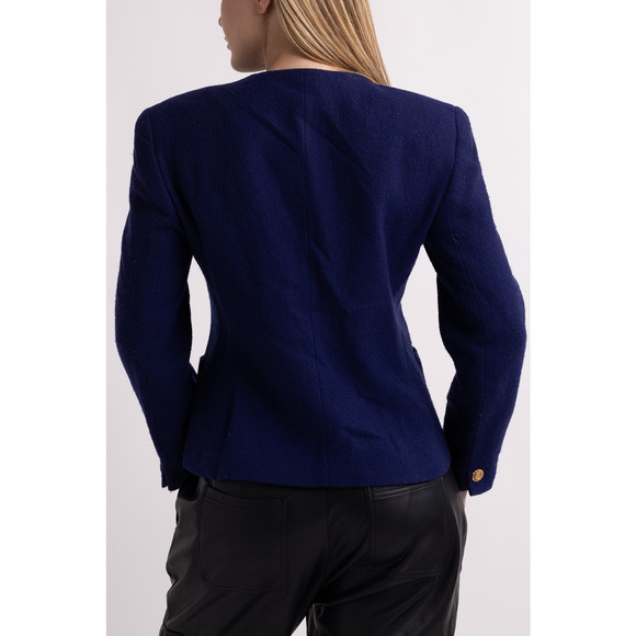 Vintage Jones NY Purple Blazer with Gold Buttons - Picture 5 of 6